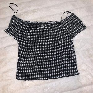 Kendall & Kylie Gingham crop top
